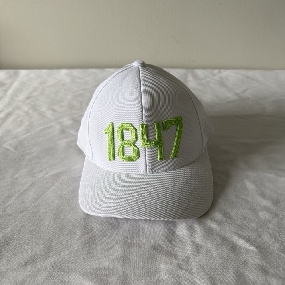 G/Fore 1847 SnapBack White Golf Hat Flexfit Tech 110 Nimbus Quick Turn Snow